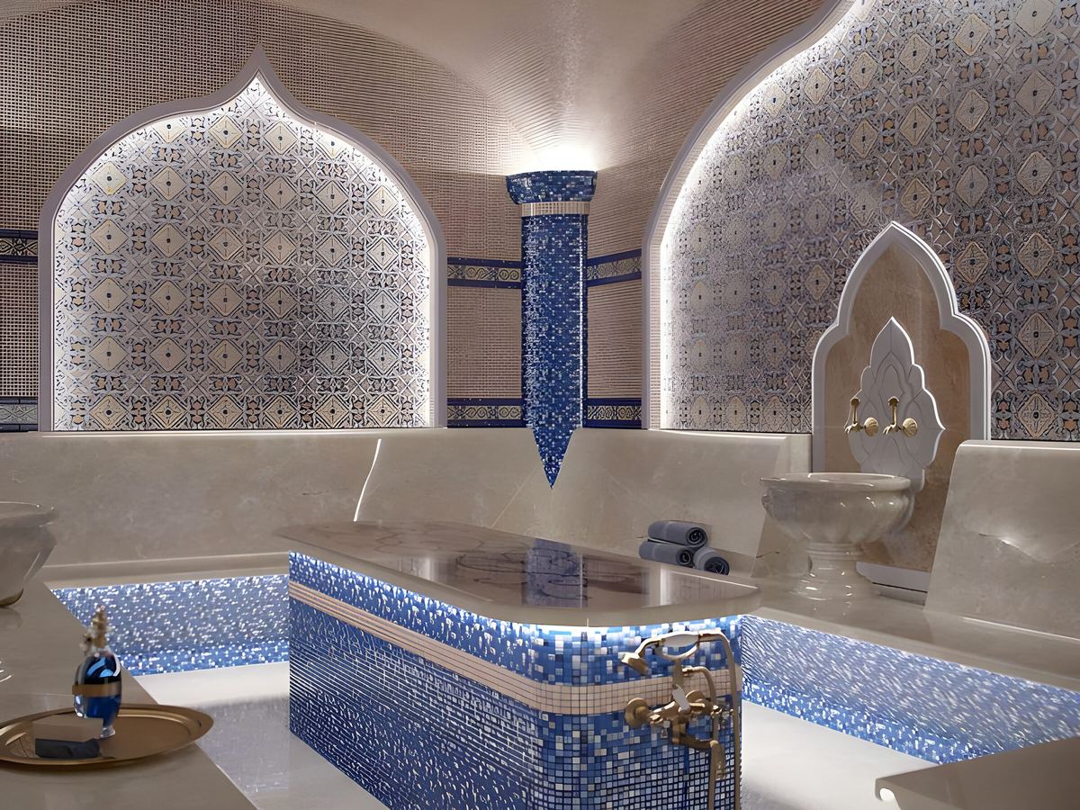 Moroccan hammam, render